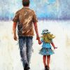 Cute Father And Daughter Diamond Paintings