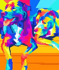 Drawing Of A Dog In Wpap Pop Art Diamond Paintings