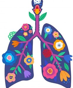 Floral Lungs Illustration Diamond Paintings