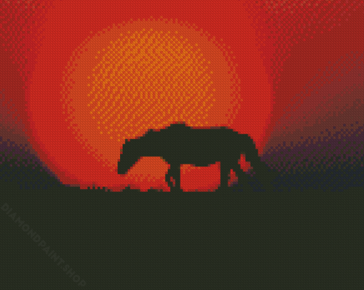 Wild Sunset Horse Diamond Paintings