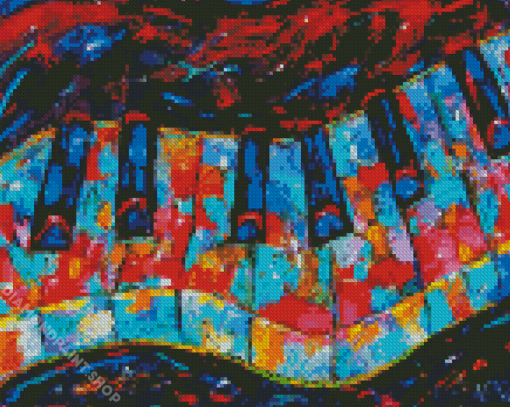 Abstract Colorful Piano Diamond Paintings