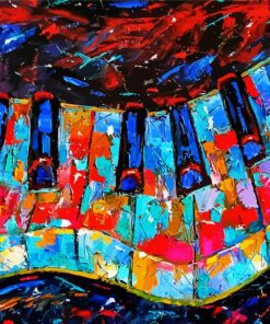 Abstract Colorful Piano Diamond Paintings