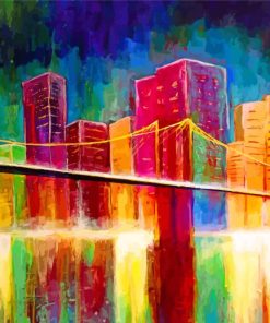 Abstract Colorful Brooklyn Bridge Diamond Paintings