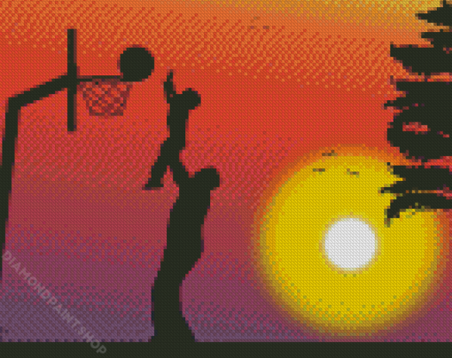 Basketball Silhouette Diamond Paintings