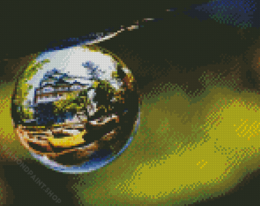 Building Glass Globe Reflection Diamond Paintings