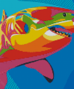 Colorful Rainbow Shark Art Diamond Paintings