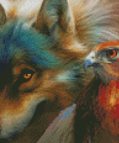 Eagle And Wolf Diamond Paintings