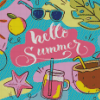 Hello Summer Poster Diamond Paintings