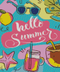 Hello Summer Poster Diamond Paintings