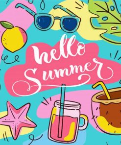 Hello Summer Poster Diamond Paintings