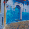 House With Blue Door Morocco Diamond Paintings