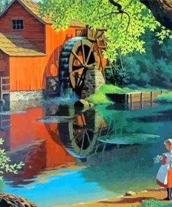 Old Mill By Paul Detlefsen Diamond Paintings