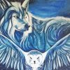 Owl And Wolf Art Diamond Paintings