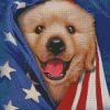 Patriotic Dog Puppy Diamond Paintings