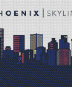 Phoenix City Skyline Illustration Diamond Paintings