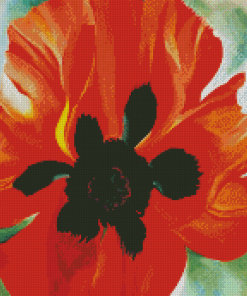 Red Poppy Okeeffe Diamond Paintings