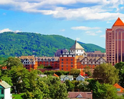 Roanoke Buildings Diamond Paintings