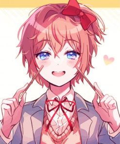 Sayori Doki Doki Character Diamond Piantings