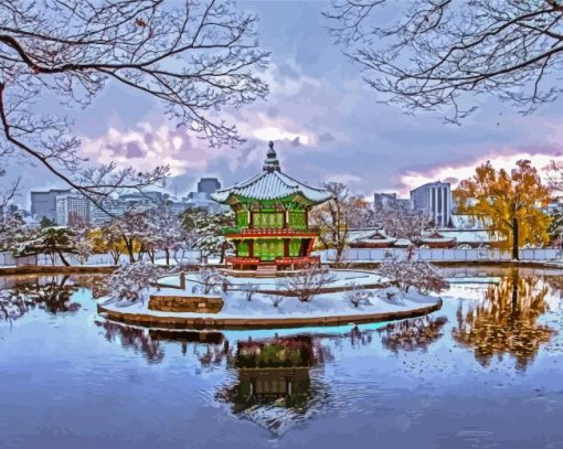 Seoul Korea Winter Diamond Paintings