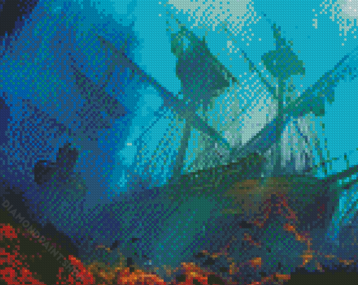 Ship On Bottom Diamond Paintings