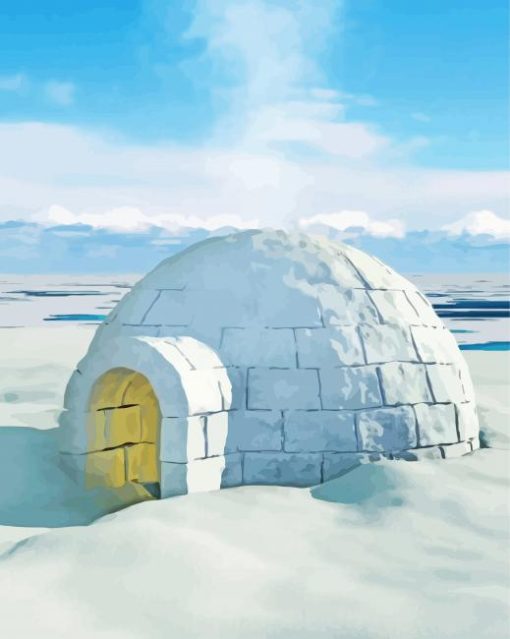 Snow Lgloo House Diamond Paintings