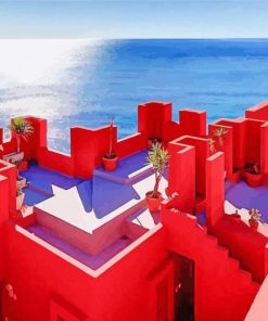 Spain La Muralla Roja Diamond Paintings