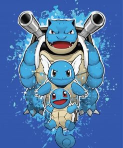 Squirtle Evolution Pokemon Diamond Paintings