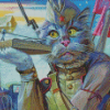 The Army Cat Diamond Paintings