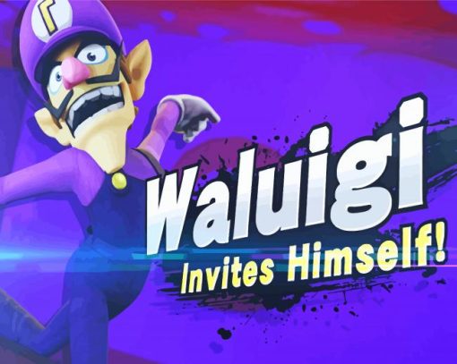 Waluigi From Super Mario Smash Bros Diamond Piantings