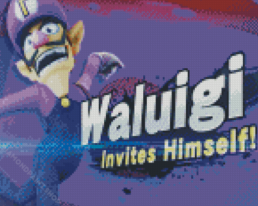 Waluigi From Super Mario Smash Bros Diamond Piantings