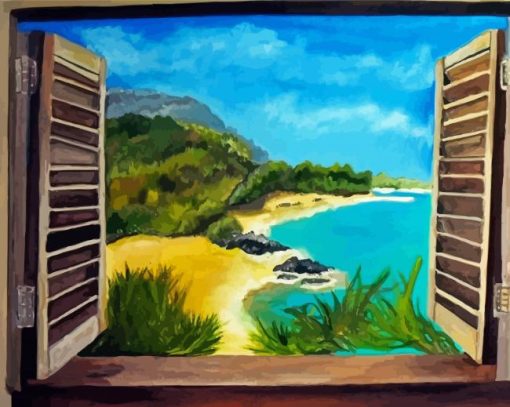 Window Beach Diamond Paintings