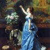 Woman With Parrot By Auguste Toulmouche Diamond Paintings