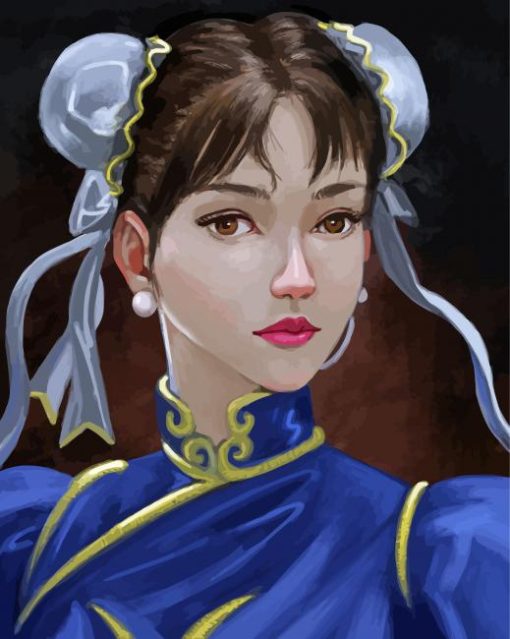 Aesthetic Chun Li Warrior Diamond Paintings