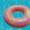 Aesthetic Pink Donut In Pool Diamond Paintings