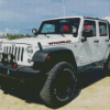 Aesthetic White Jeep Jku Diamond Piantings