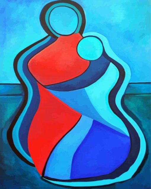 Aesthetic Abstract Mother And Son Diamond Paintings