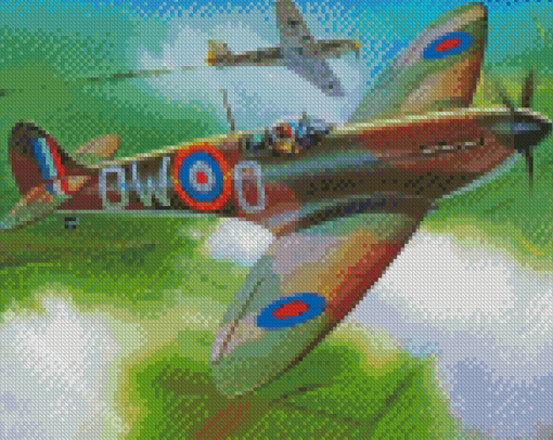 Aesthetic Fighter Plane Diamond Paintings