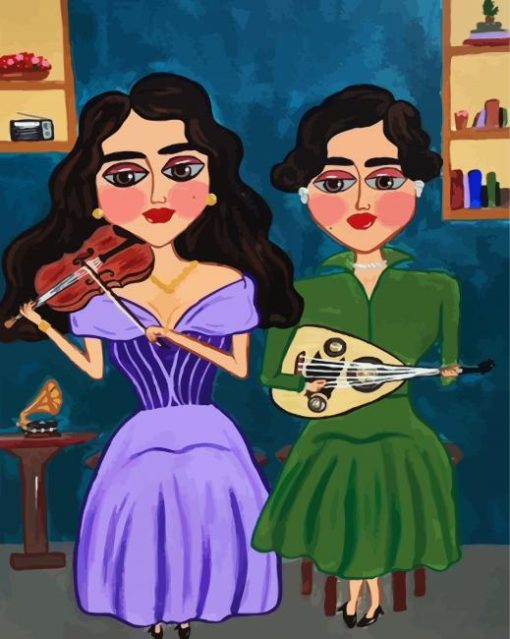 Arab Musician Ladies Diamond Paintings