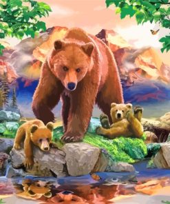 Bears Family Diamond Paintings