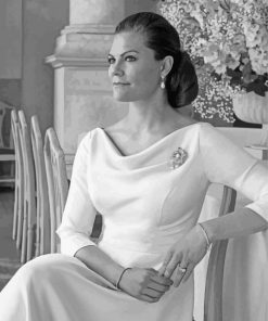 Black And White Crown Princess Victoria Diamond Piantings