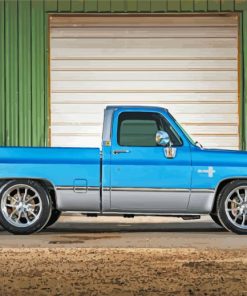 Blue C10 Chevy Truck Diamond Paintings