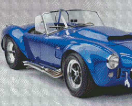 Blue Cobra Car Diamond Paintings