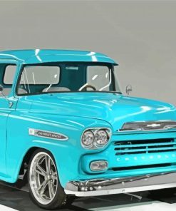 Blue Chevy Apache Diamond Paintings