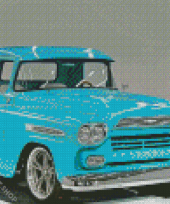 Blue Chevy Apache Diamond Paintings