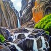 Cool Rocky Mountain Waterfall Diamond Paintings