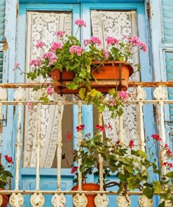 Flower Balcony Italy Diamond Paintings