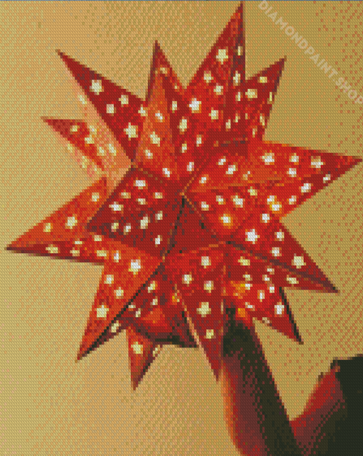 Orange Star Lanterns Diamond Paintings