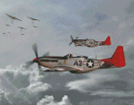 Tuskegee Airmen Military Planes Diamond Paintings