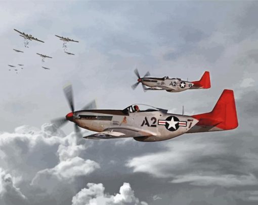 Tuskegee Airmen Military Planes Diamond Paintings