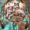 Wolves With Dream Catchers Diamond Paintings